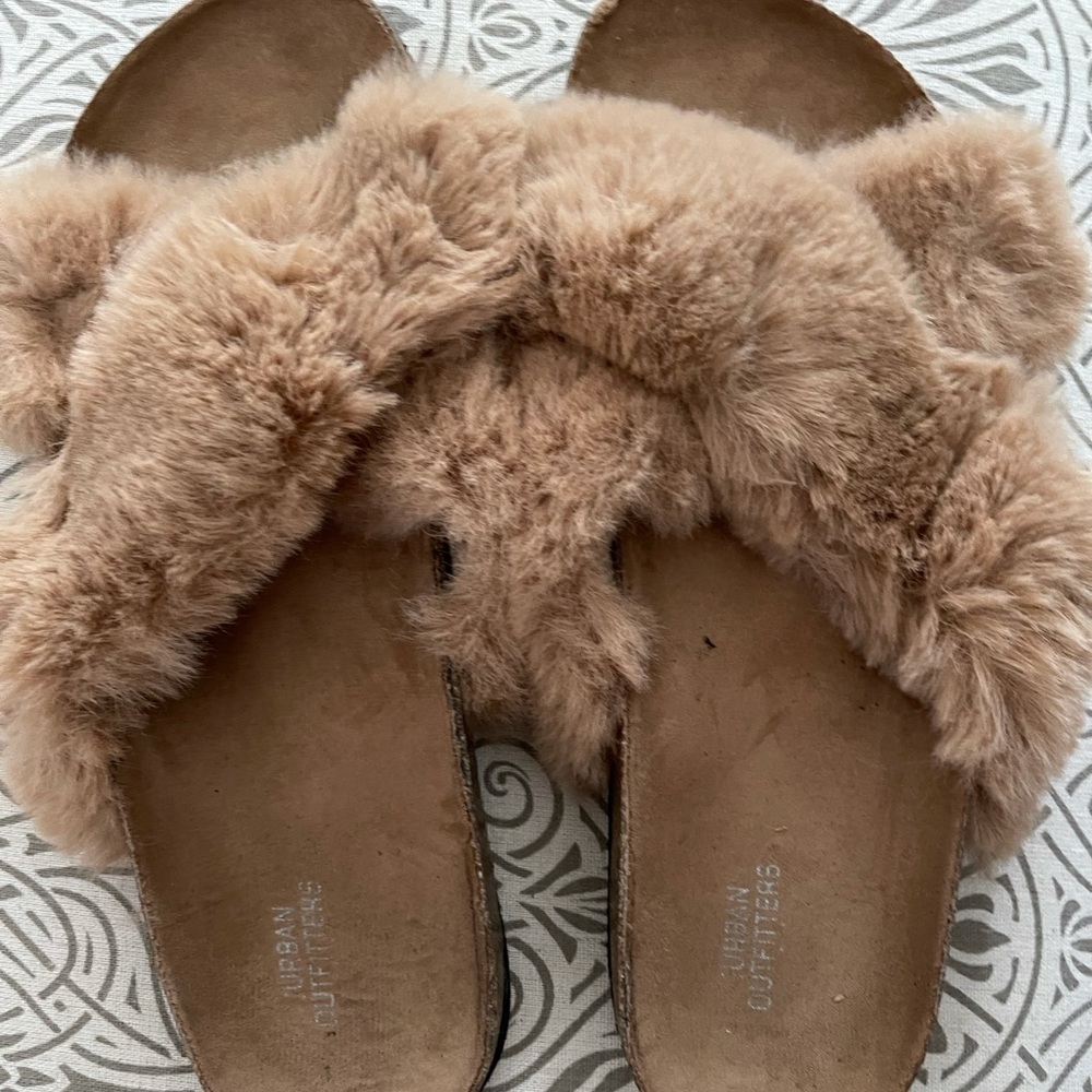 Urban Outfitters Furry Slippers